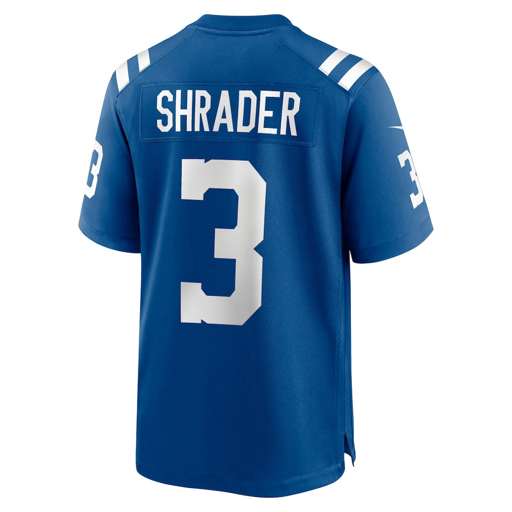 Tlead IN.Colts #3 Spencer Shrader Royal Team Game Jersey