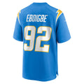Tlead LA.Chargers #92 Justin Eboigbe Powder Blue Team Game Jersey