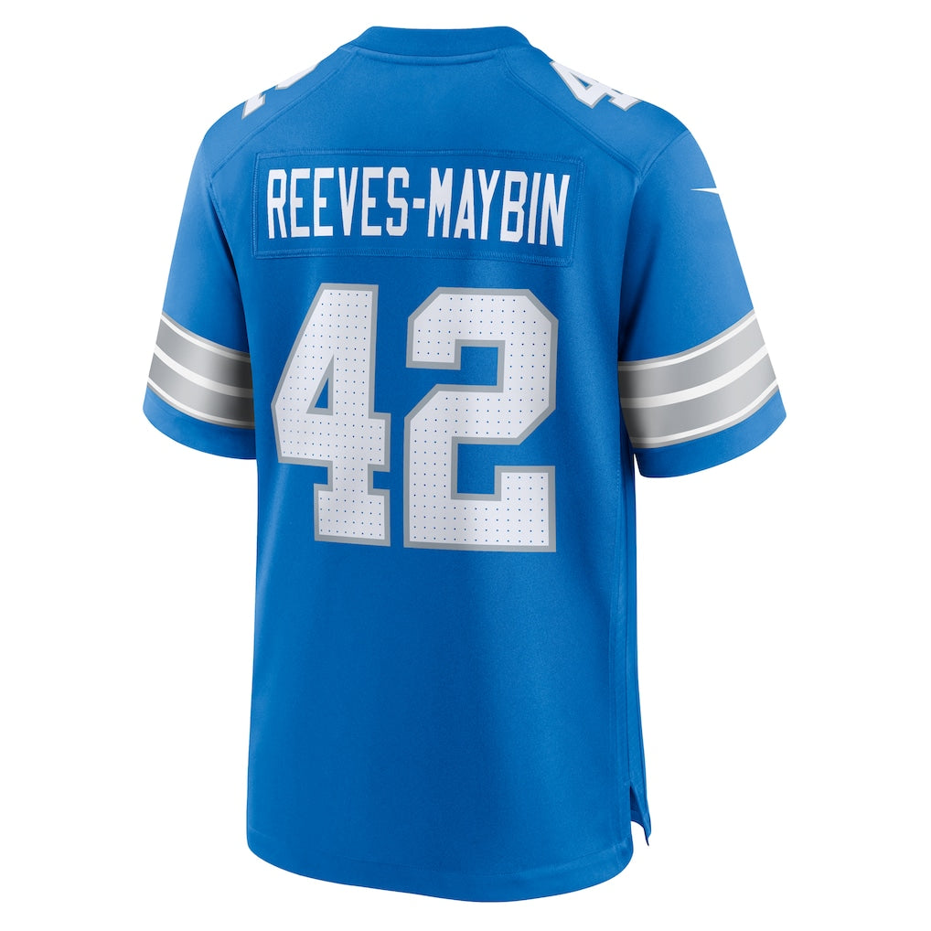 Tlead D.Lions #42 Jalen Reeves-Maybin Blue Team Game Jersey