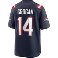 Tlead NE.Patriots #14 Steve Grogan Navy Game Retired Player Jersey