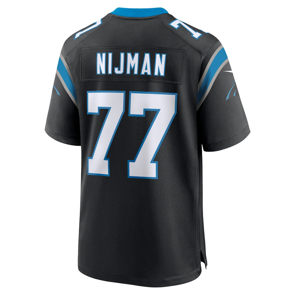 Tlead C.Panthers #77 Yosh Nijman Black Game Jersey