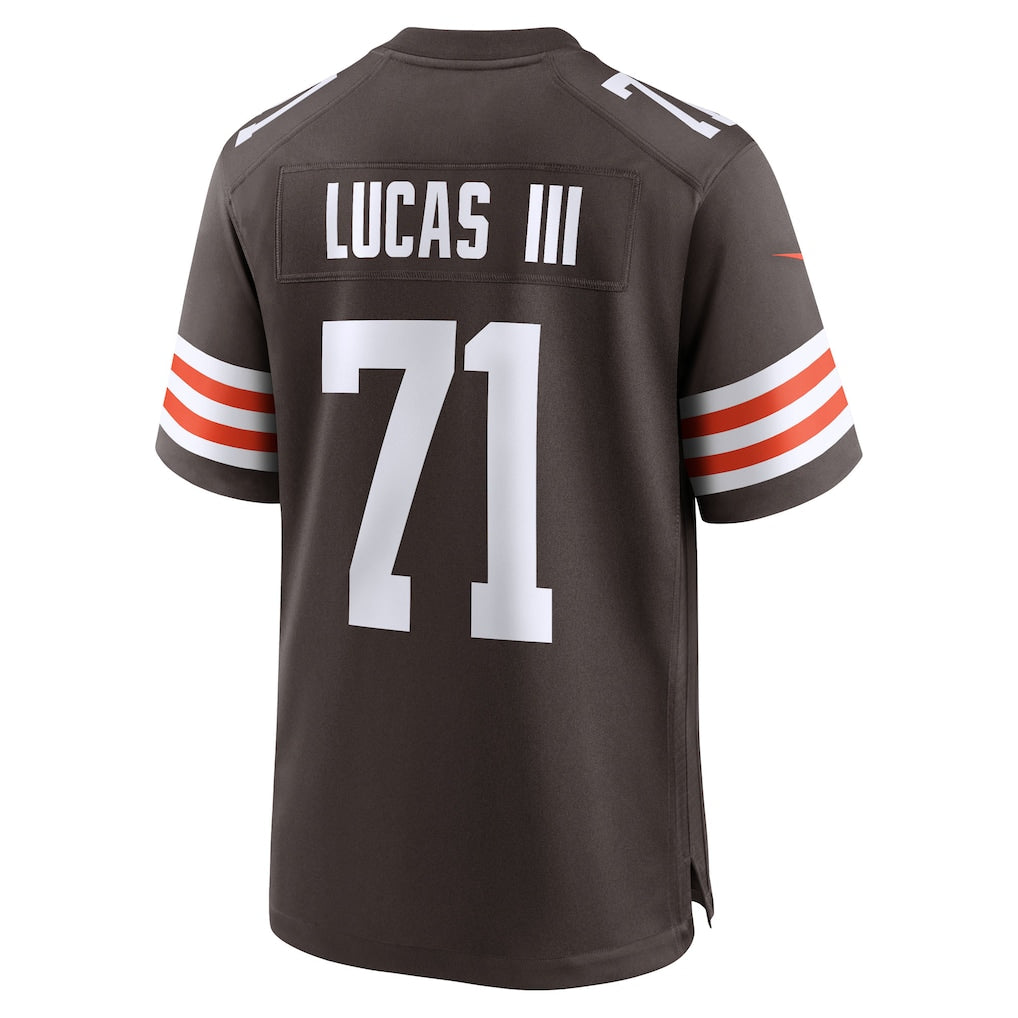 Tlead C.Browns #71 Cornelius Lucas Brown Team Game Jersey