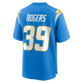 Tlead LA.Chargers #39 Eric Rogers Powder Blue Team Game Jersey