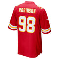 Tlead KC.Chiefs #98 Janarius Robinson Red Team Game Jersey