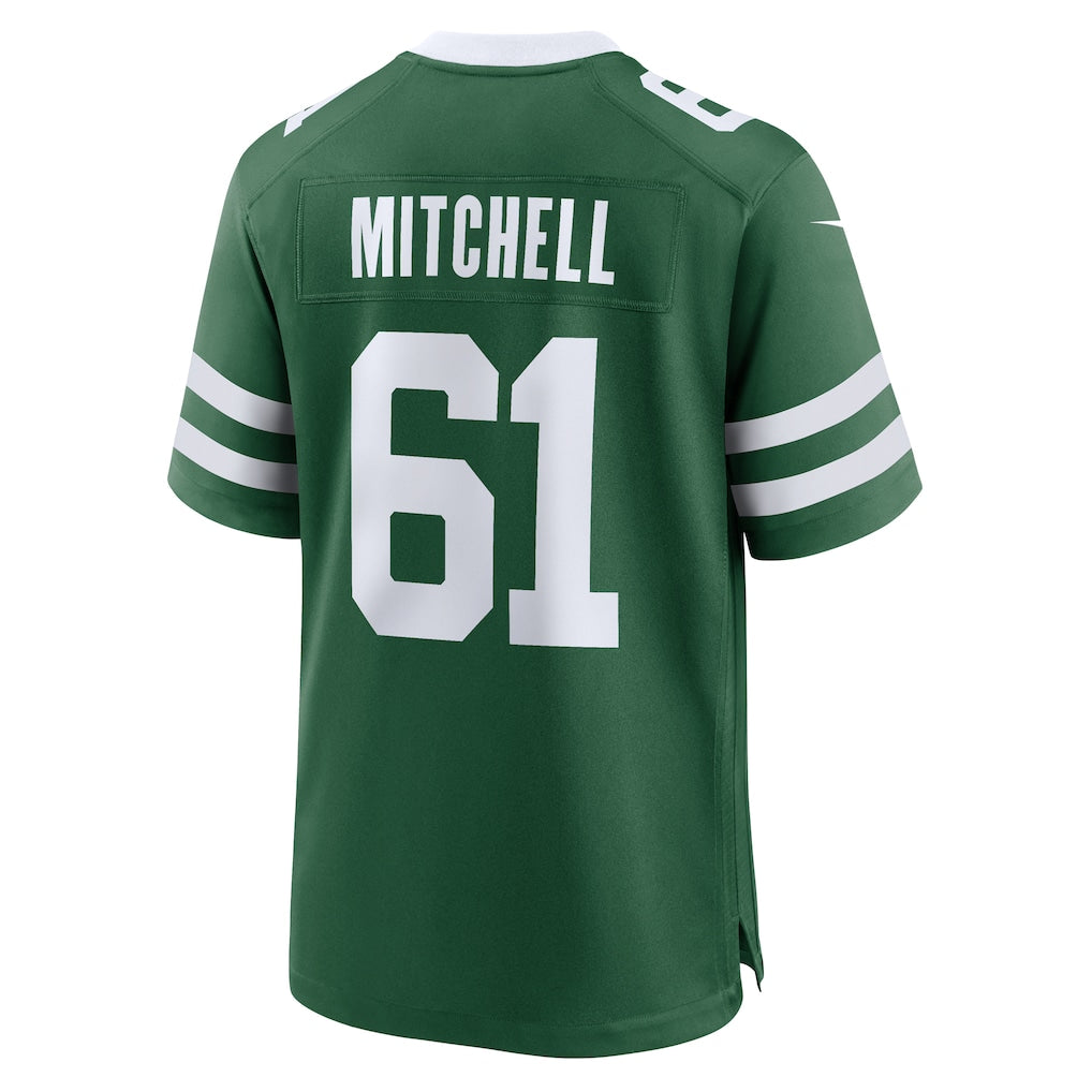 Tlead NY.Jets #61 Max Mitchell Legacy Green Team Game Jersey