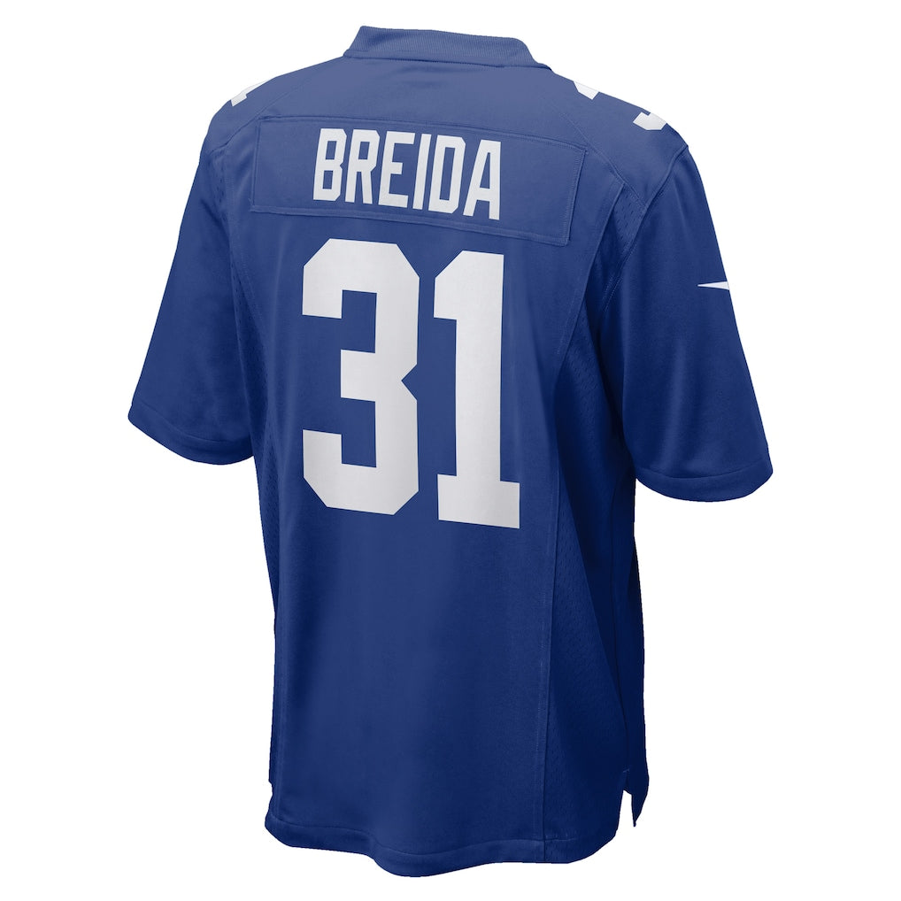 Tlead NY.Giants #31 Matt Breida Royal Game Jersey