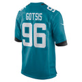 Tlead J.Jaguars #96 Adam Gotsis Teal Game Jersey