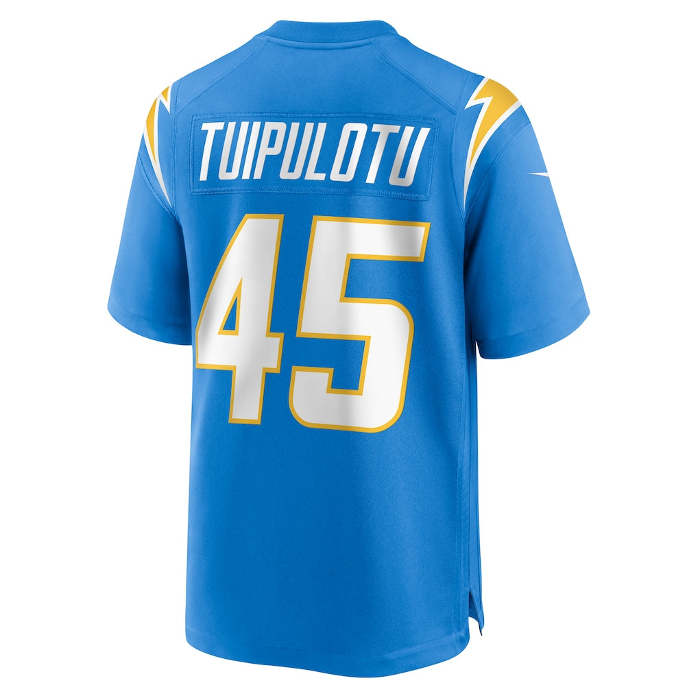 Tlead LA.Chargers #45 Tuli Tuipulotu Powder Blue Team Game Jersey