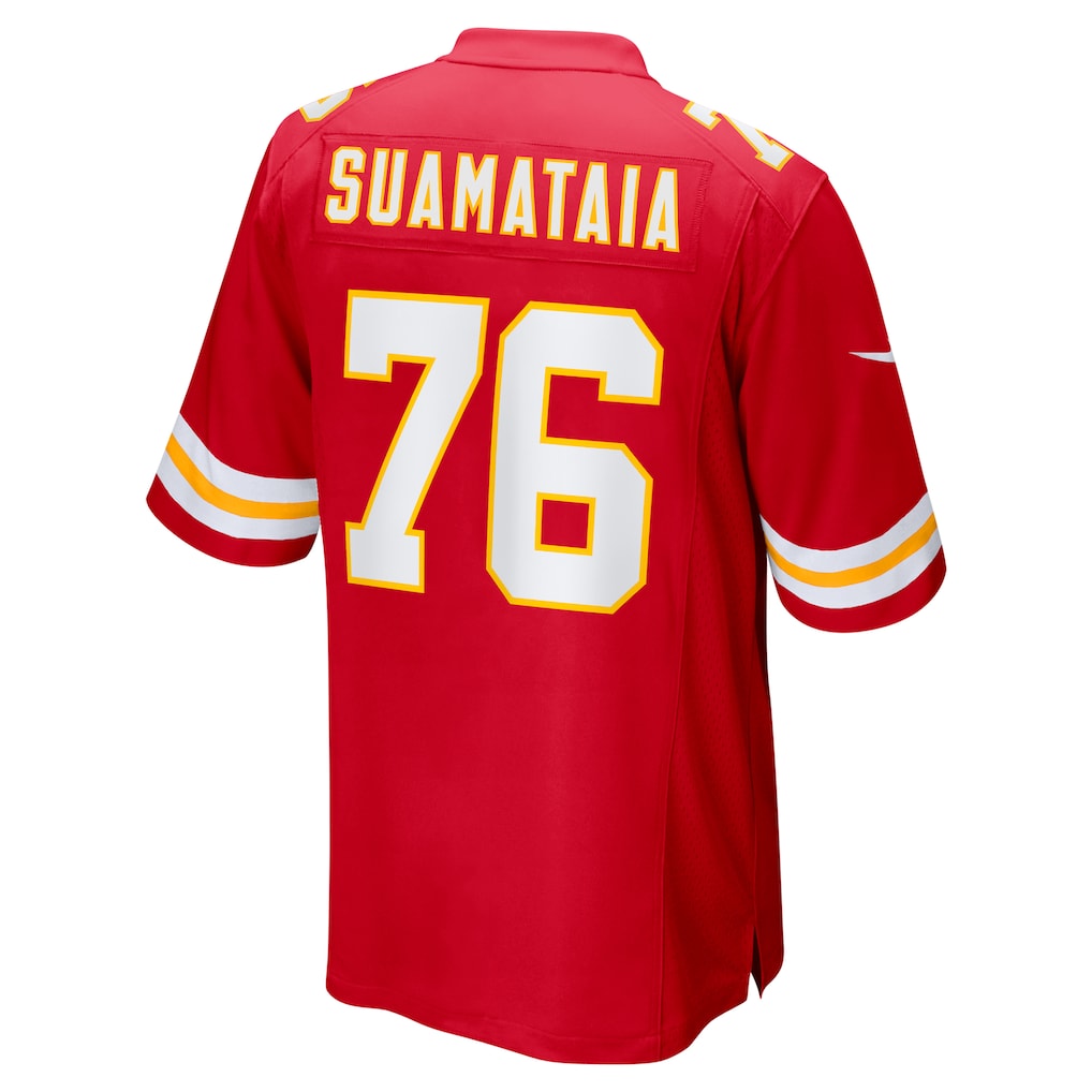 Tlead KC.Chiefs #76 Kingsley Suamataia Red Game Jersey