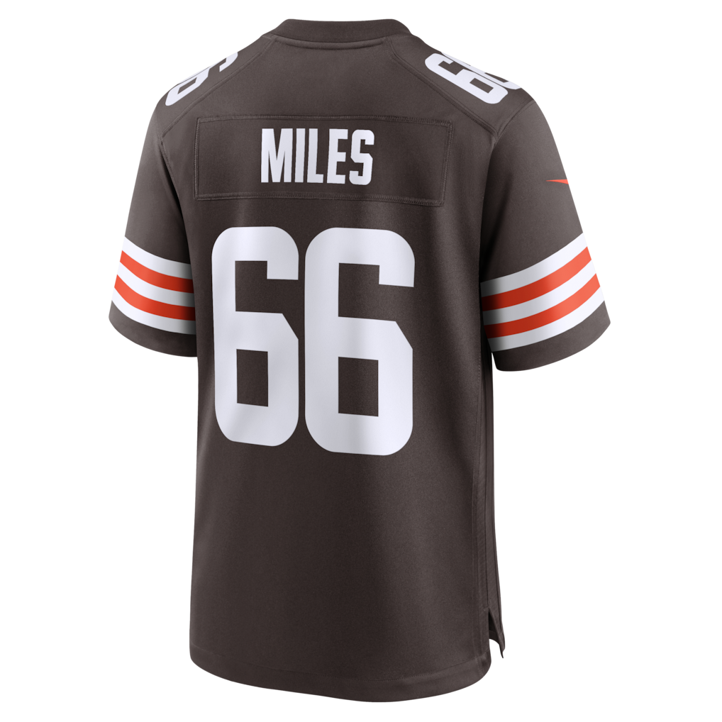 Tlead C.Browns #66 Joshua Miles Brown Team Game Jersey