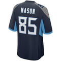 Tlead T.Titans #85 Derrick Mason Navy Game Retired Player Jersey