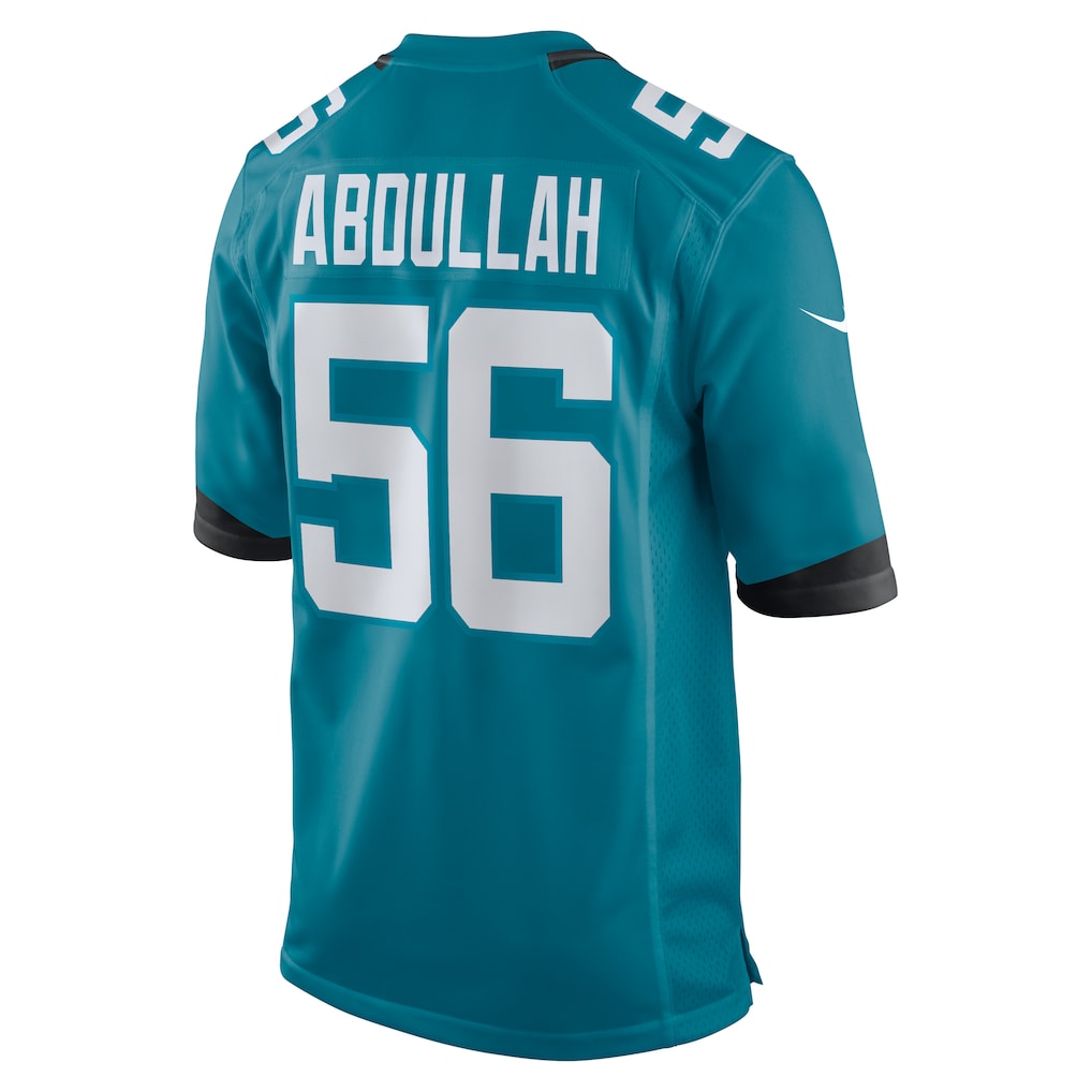 Tlead J.Jaguars #56 Yasir Abdullah Teal Team Game Jersey