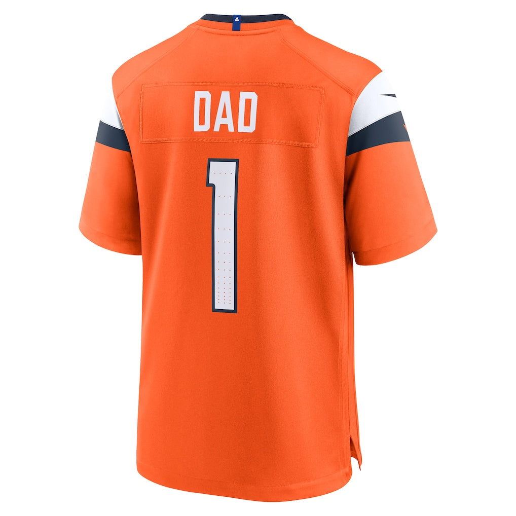 Tlead D.Broncos #1 Dad Orange Game Jersey