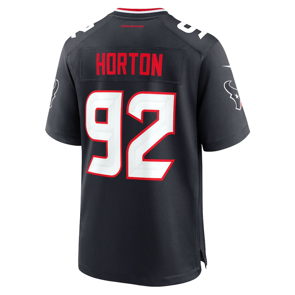 Tlead H.Texans #92 Dylan Horton Navy Team Game Jersey