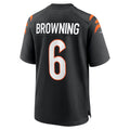 Tlead C.Bengals #6 Jake Browning Black Retired Player Jersey