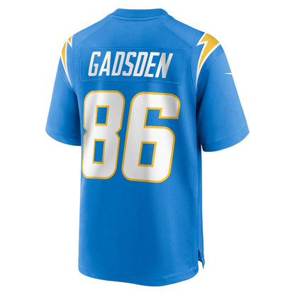 Tlead LA.Chargers #86 Oronde Gadsden Powder Blue Team Game Jersey