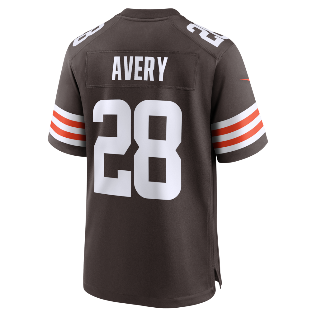 Tlead C.Browns #28 Tre Avery Brown Team Game Jersey