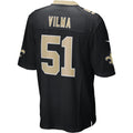 Tlead NO.Saints #51 Jonathan Vilma Black Game Retired Player Jersey