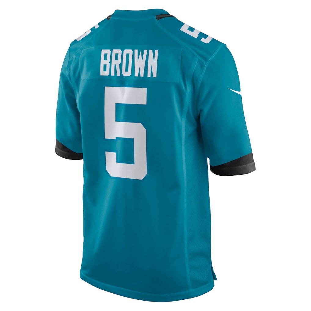 Tlead J.Jaguars #5 Dyami Brown Teal Game Player Jersey