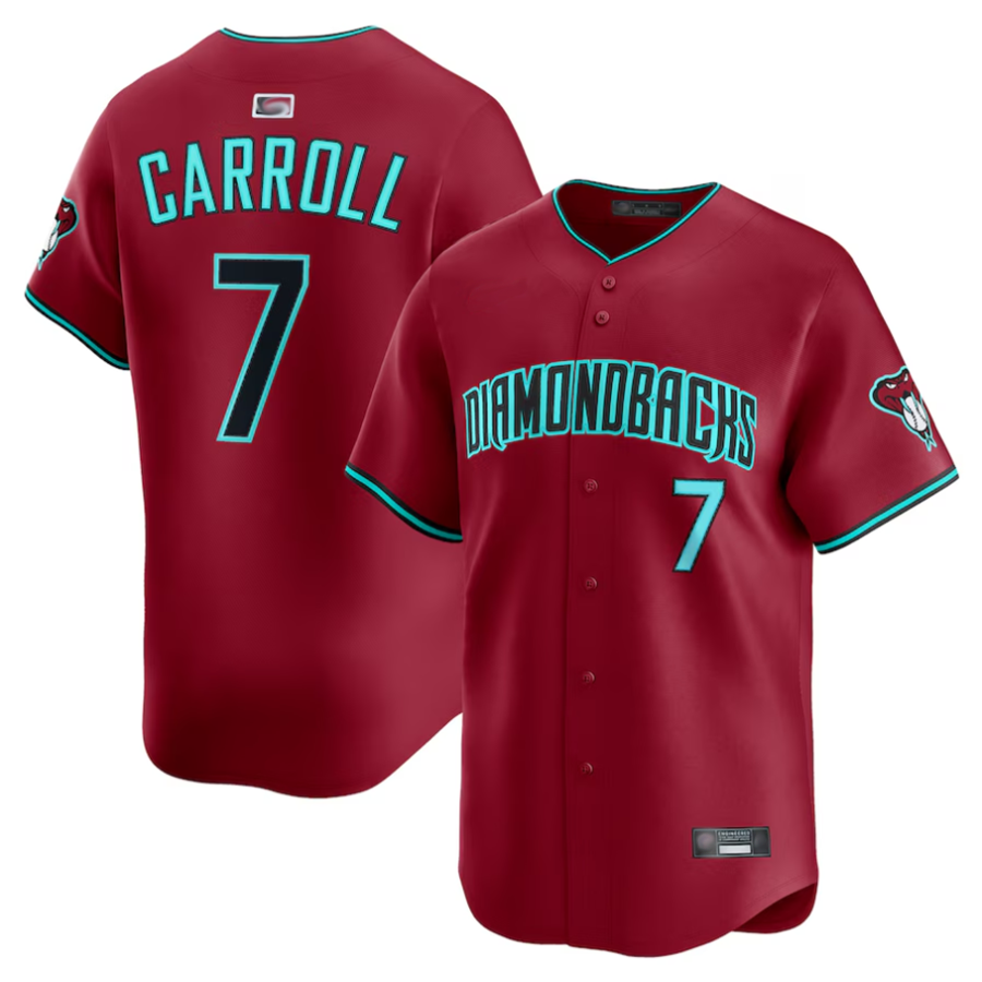 Tlead A.Diamondbacks #7 Corbin Carroll Player Red Alternate Limited Personalized Stitched Jerseys