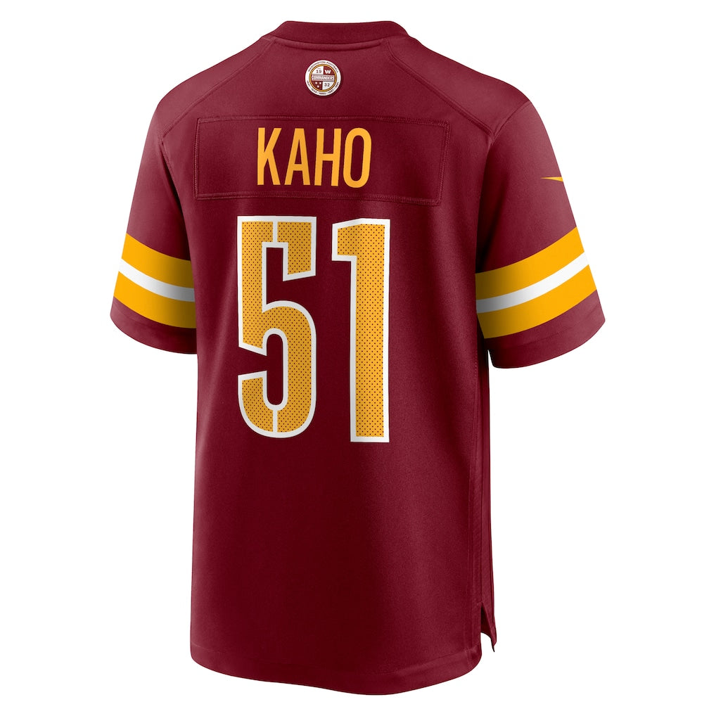 Tlead W.Commanders #51 Ale Kaho Burgundy Team Game Jersey