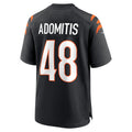 Tlead C.Bengals #48 Cal Adomitis Black Player Game Jersey