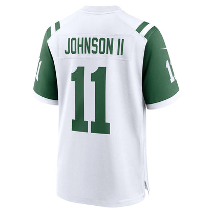 Tlead NY.Jets #11 Jermaine Johnson II White Classic Alternate Game Jersey
