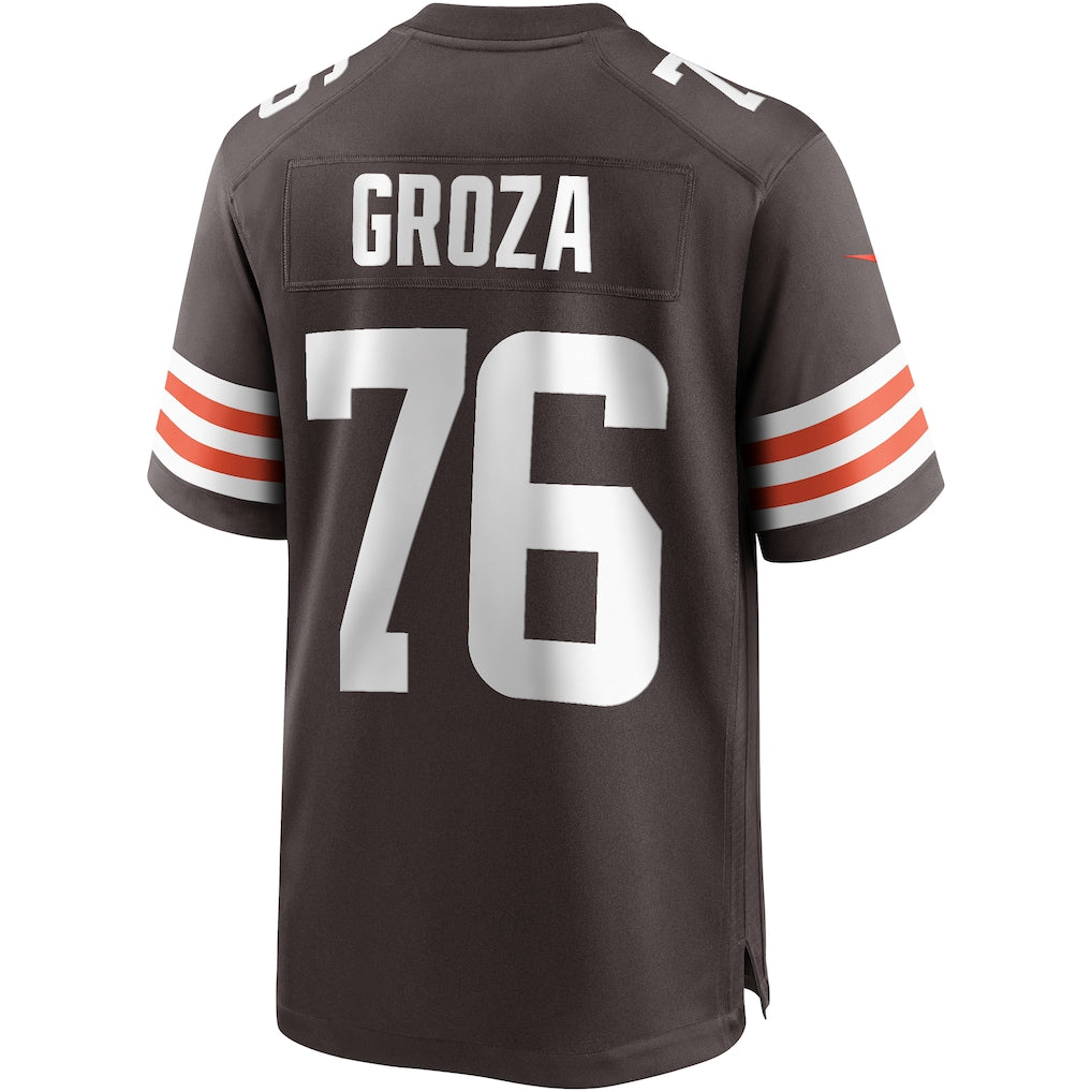 Tlead C.Browns #76 Lou Groza Brown Game Retired Player Jersey
