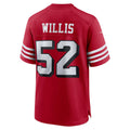 Tlead SF.49ers #52 Patrick Willis Scarlet Retired Player Alternate Game Jersey