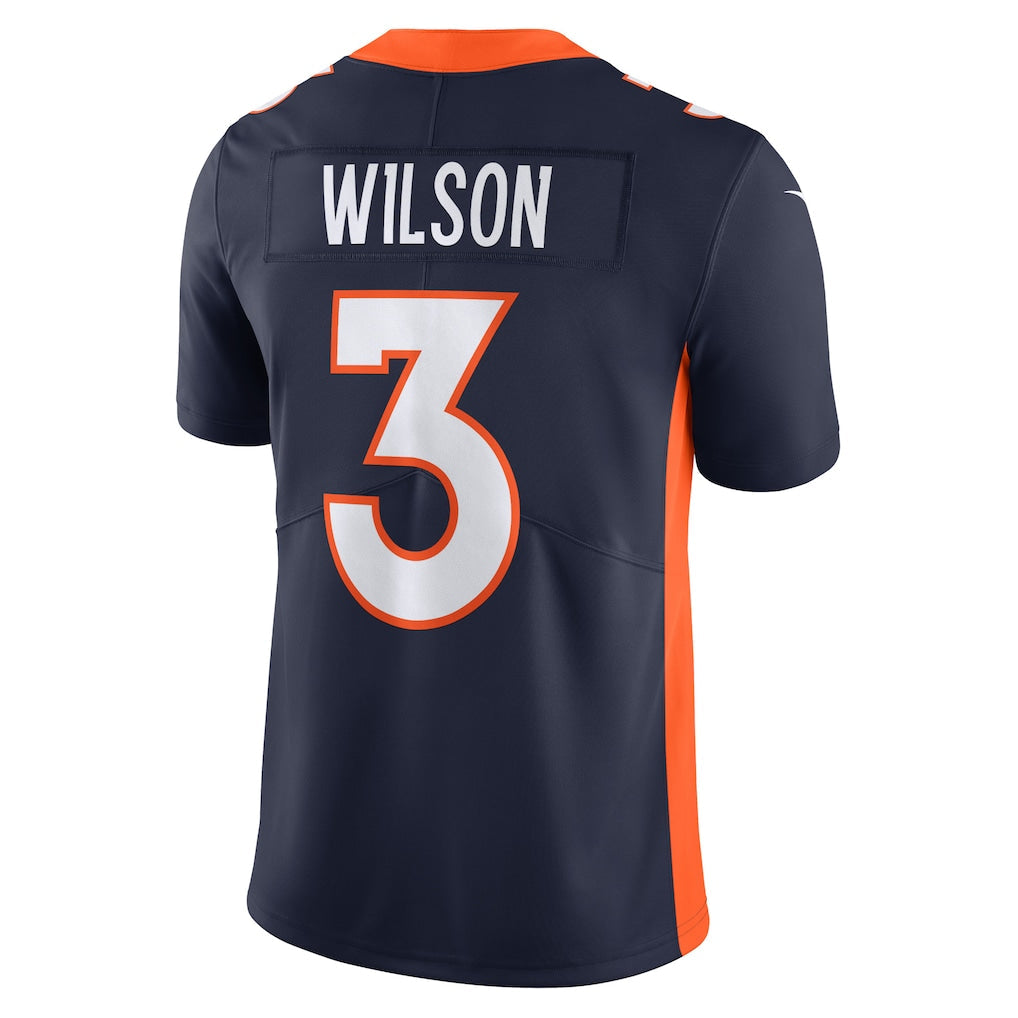 Tlead D.Broncos #3 Russell Wilson Navy Vapor Untouchable Limited Jersey