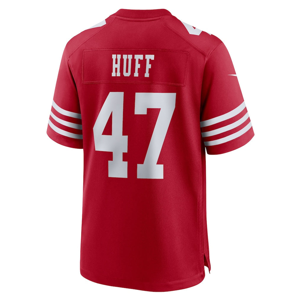 Tlead SF.49ers #47 Bryce Huff Scarlet Team Game Jersey