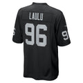 Tlead LV.Raiders #96 Jonah Laulu Black Team Game Jersey