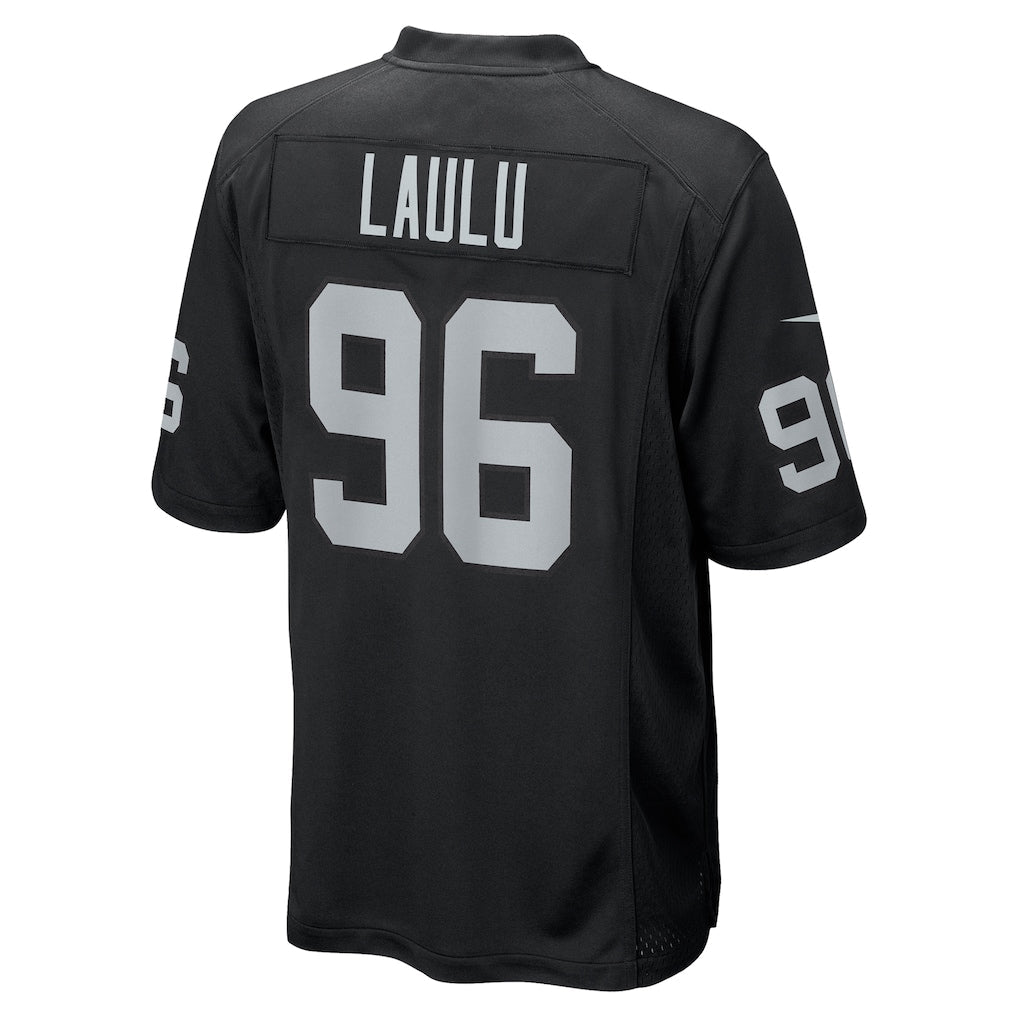 Tlead LV.Raiders #96 Jonah Laulu Black Team Game Jersey