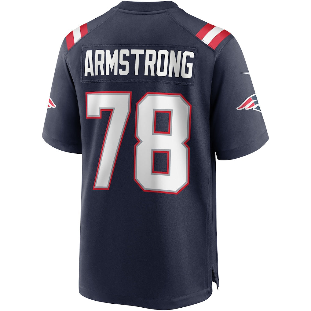 Tlead NE.Patriots #78 Bruce Armstrong Navy Game Retired Player Jersey