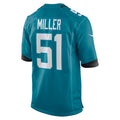 Tlead J.Jaguars #51 Ventrell Miller Teal Game Jersey