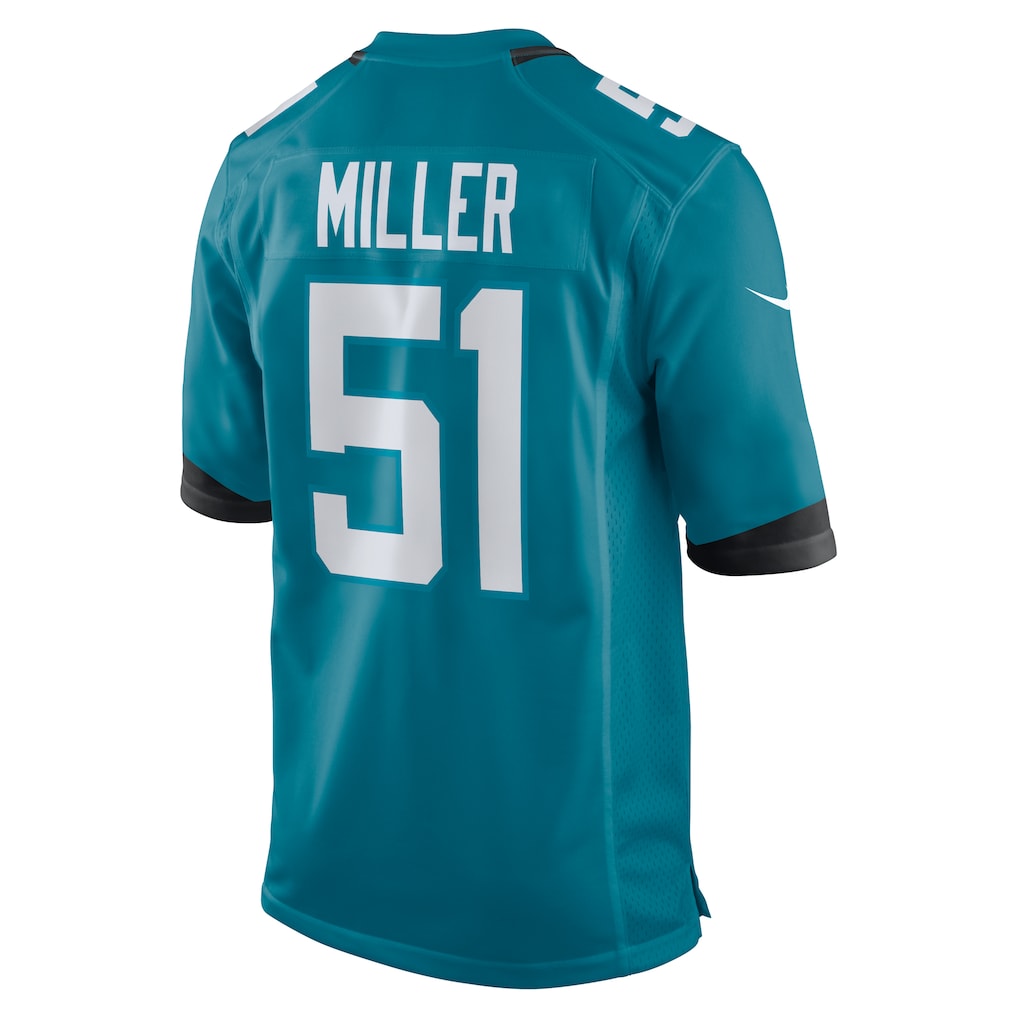 Tlead J.Jaguars #51 Ventrell Miller Teal Game Jersey