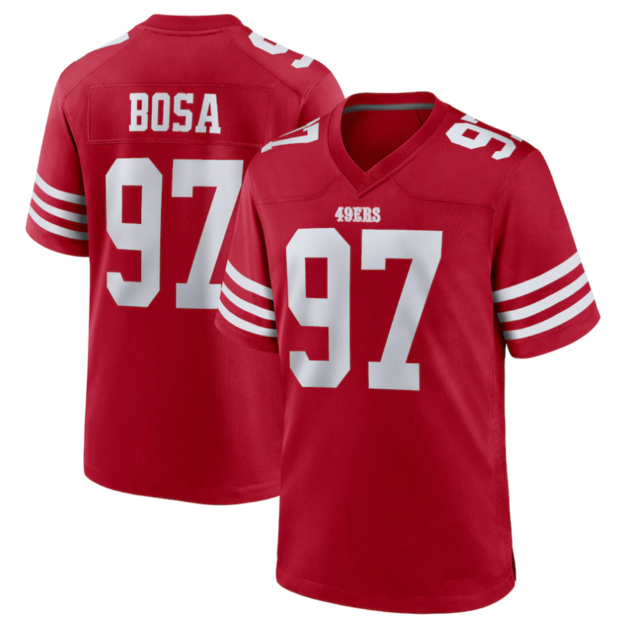 Tlead SF.49ers #97 Nick Bosa Player Scarlet Player Game Stitched Jerseys