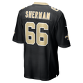 Tlead NO.Saints #66 William Sherman Black Team Game Jersey