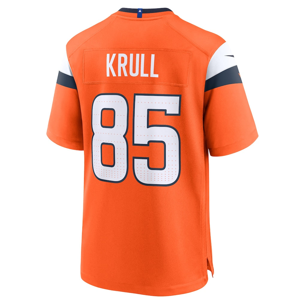 Tlead D.Broncos #85 Lucas Krull Orange Team Game Jersey