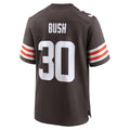 Tlead C.Browns #30 Devin Bush Brown Game Jersey