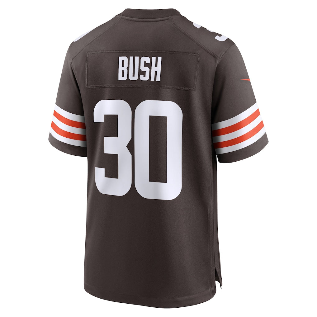Tlead C.Browns #30 Devin Bush Brown Game Jersey
