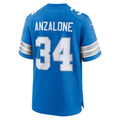 Tlead D.Lions #34 Alex Anzalone Blue Game Jersey