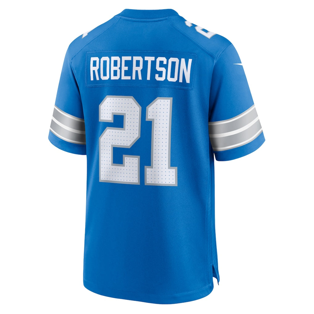Tlead D.Lions #21 Amik Robertson Blue Game Jersey