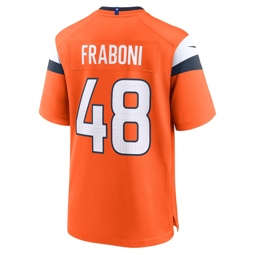 Tlead D.Broncos #48 Mitchell Fraboni Orange Team Game Jersey