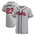 Tlead A.Braves #23 Michael Harris II player Gray Authentic Road Stitched Jerseys