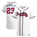 Tlead A.Braves #23 Michael Harris II player White Authentic Home Stitched Jerseys