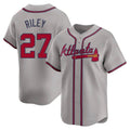 Tlead A.Braves #27 Austin Riley Player Gray Limited Away Stitched Jerseys