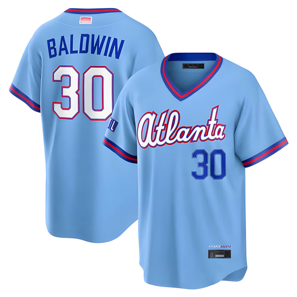 Tlead A.Braves #30 Drake Baldwin player Blue 2026 City Connect Stadium Stitched Jerseys