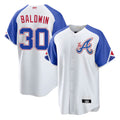 Tlead A.Braves #30 Drake Baldwin player White City Connect Stitched Jerseys