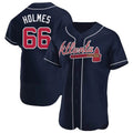 Tlead A.Braves #66 Grant Holmes Player Navy Authentic Alternate Stitched Jerseys